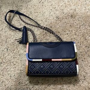 Tory Burch Fleming navy bag